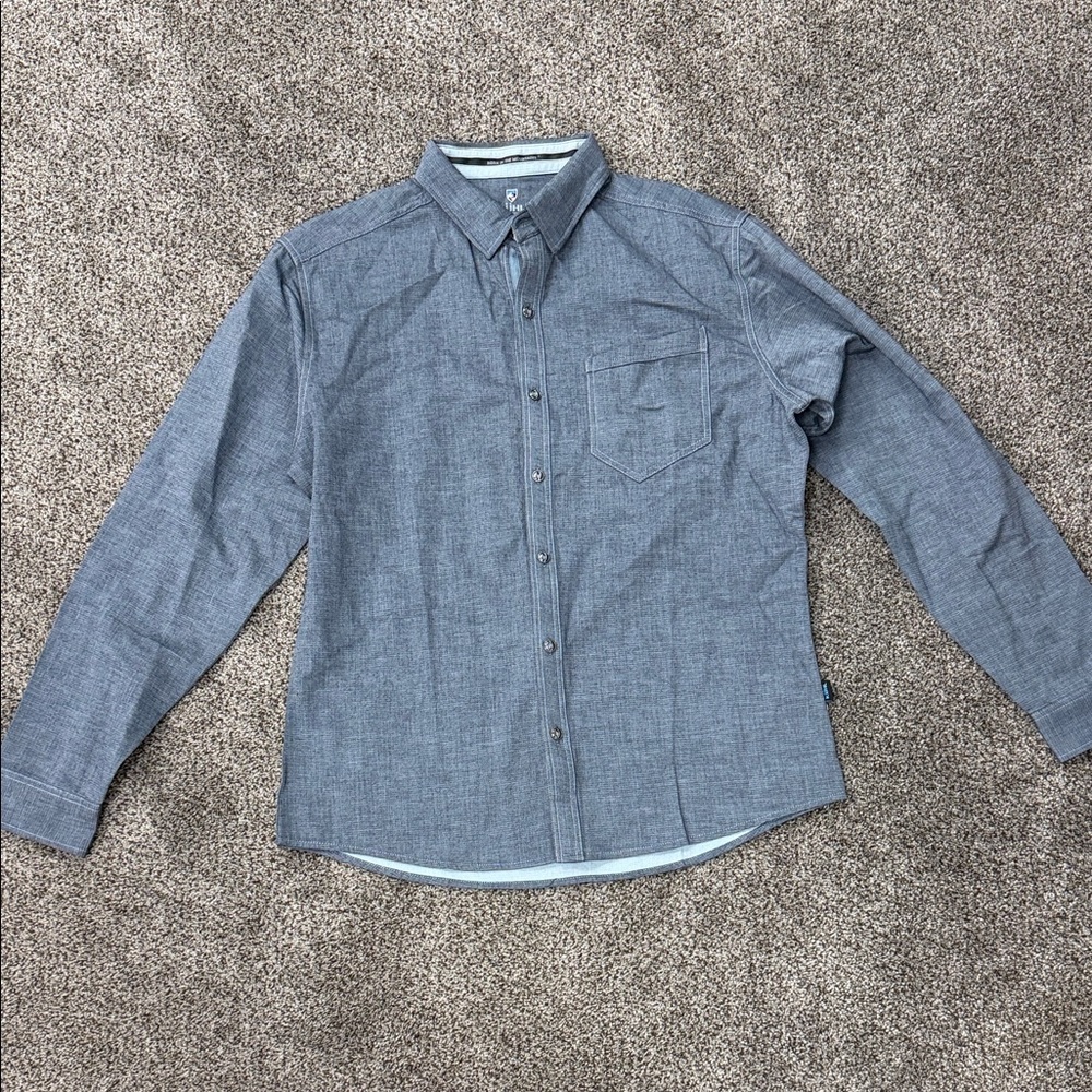 Kuhl Men's Gray Casual Button-Down Shirt